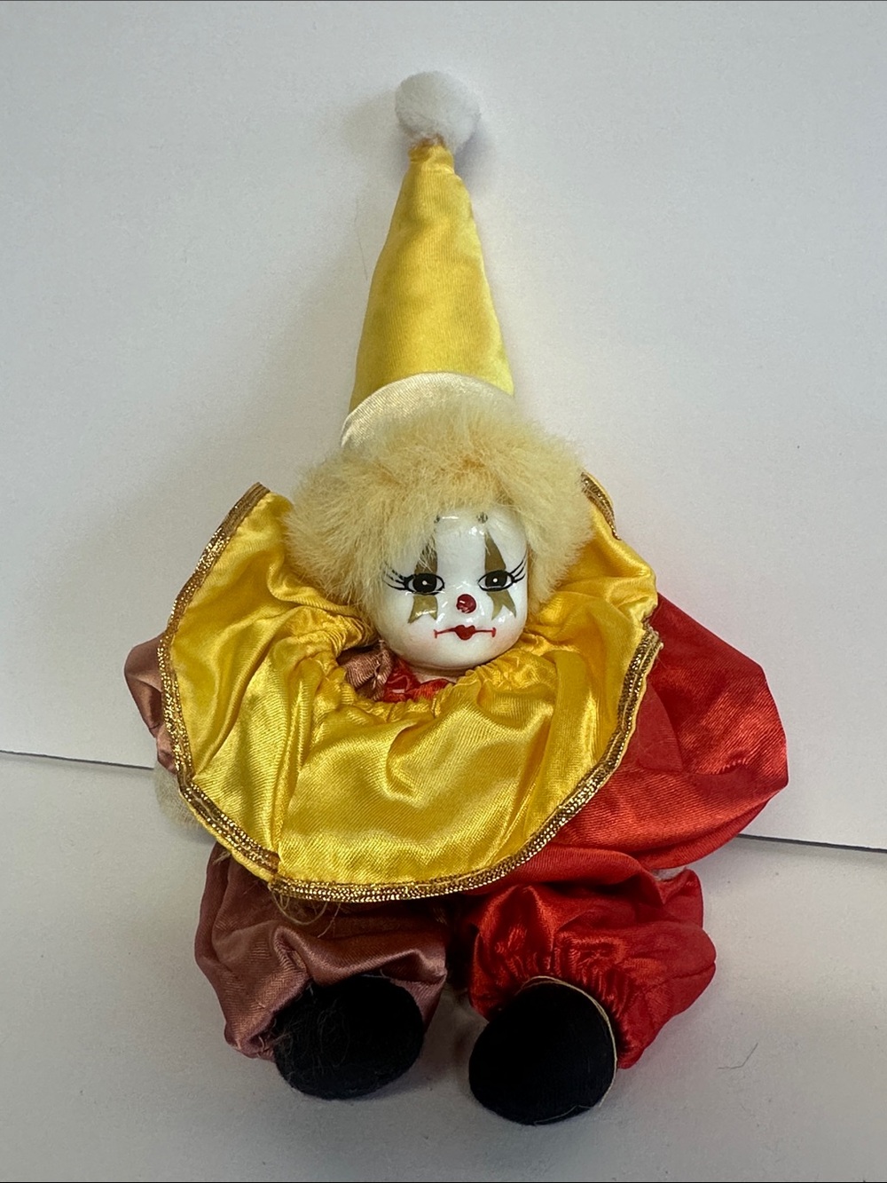 Yellow and Red Clown Plush Doll - Kids Toy